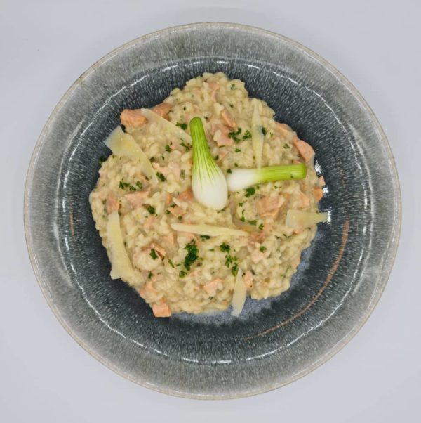 Risotto saumon et oignons
