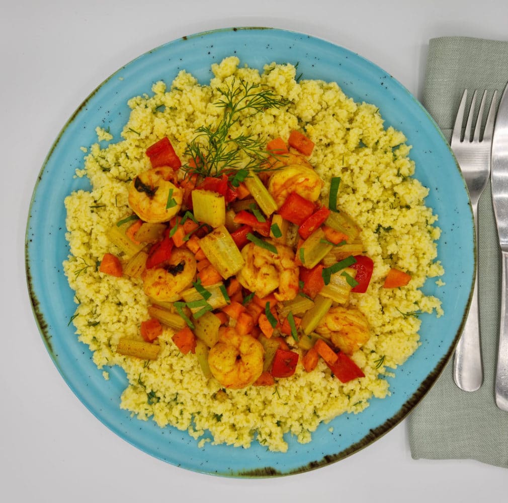 Shrimp Couscous with Vegetables Weekly Food
