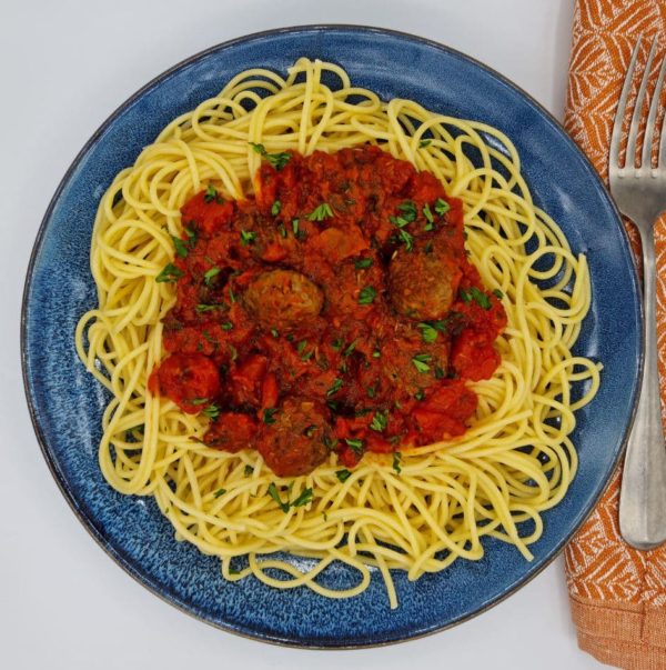 Spaghetti con polpette (boulettes de viande, à l’italienne)