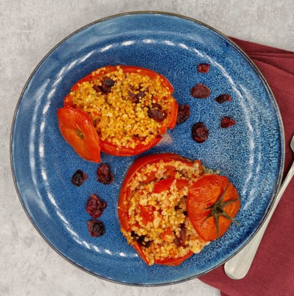 Tomates farcies au quinoa et cranberries