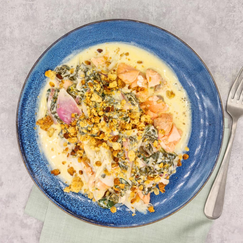 Duo de poissons en crumble et sauce à l’échalote au vin blanc Weekly Food