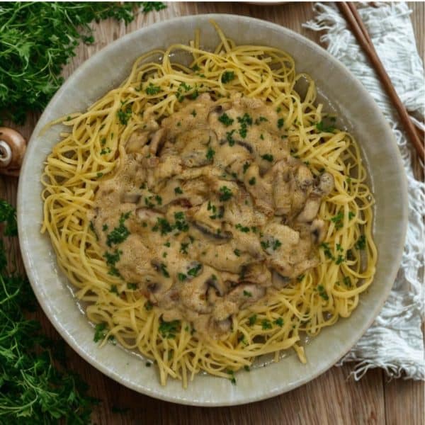 Émincé de poulet à la zurichoise