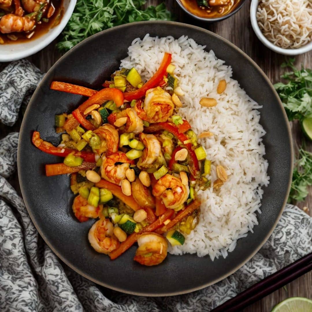 Crevettes Kung Pao à la chinoise