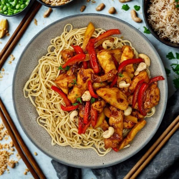 Sauté de poulet aigre-doux à la thaï