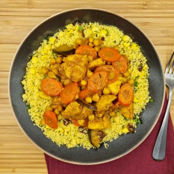 Poulet à l’oriental et taboulé maison