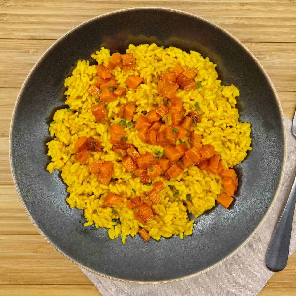 Risotto mit gebratenem Kürbis, Rosmarin und Parmesan