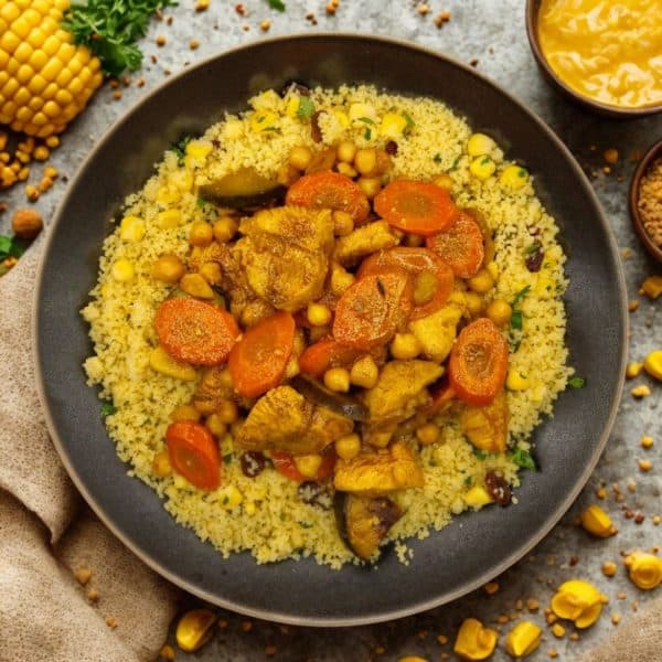 Poulet à l’oriental et taboulé maison