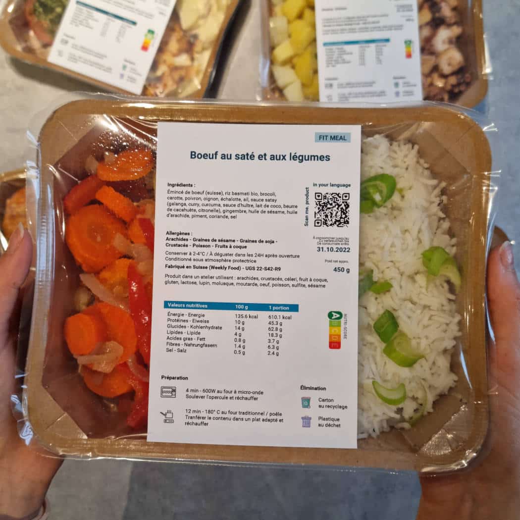 delivery of prepared meals in trays