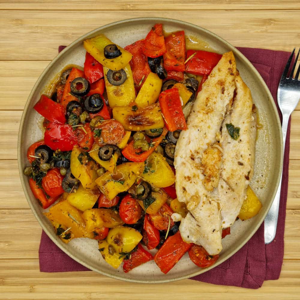 Filet de pangasius aux légumes d'été