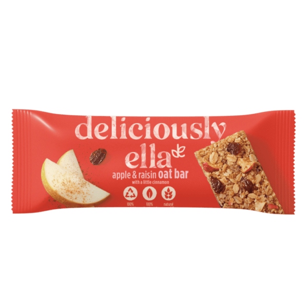 Deliciously Ella – Barre d’avoine – Pomme, Raisin et Cannelle – 50g