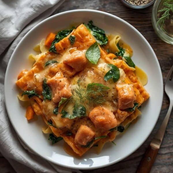 Lasagne au saumon et aux légumes