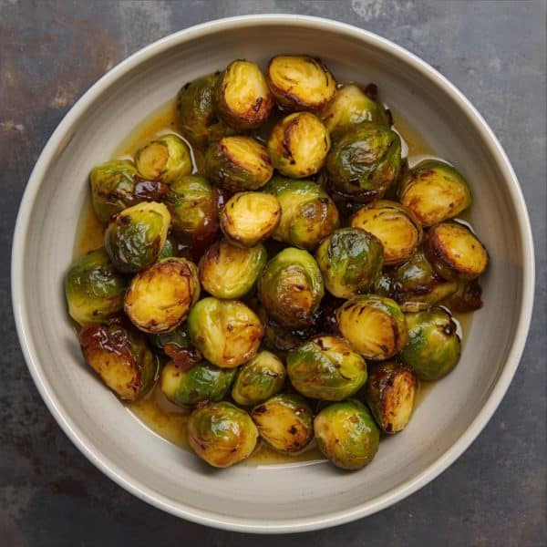 Roasted Brussels sprouts with honey sauce
