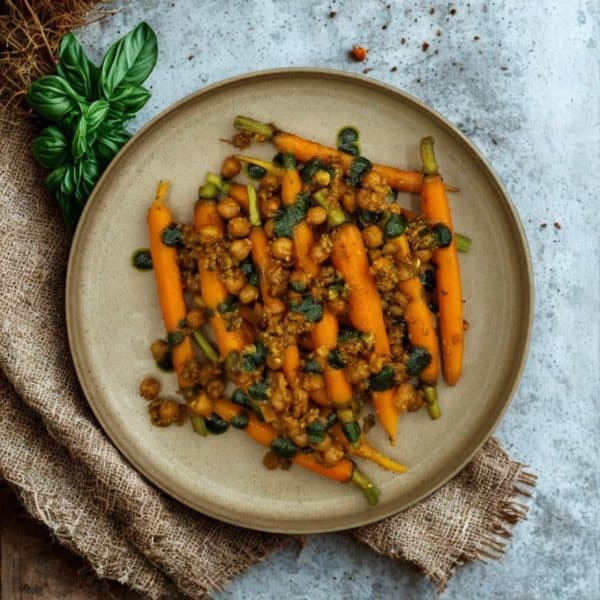 Carottes glacées à la harissa
