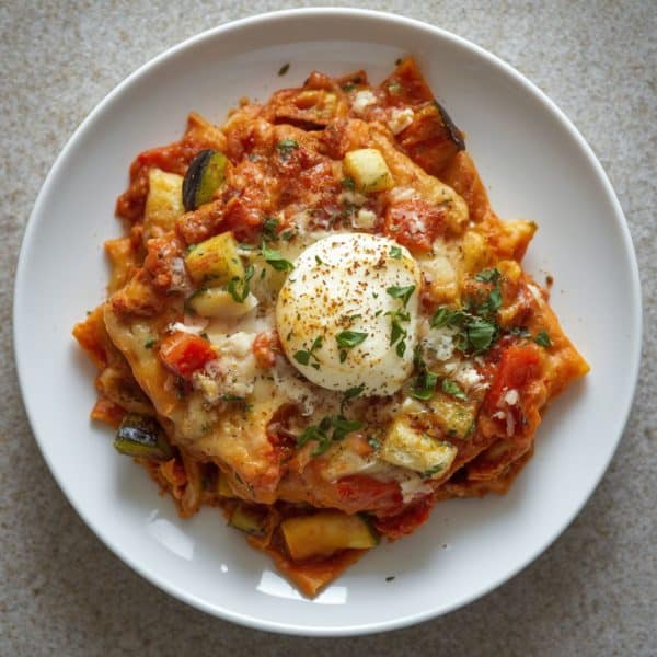 Lasagne mit Ratatouille und Ziegenfrischkäse – 💪🌱