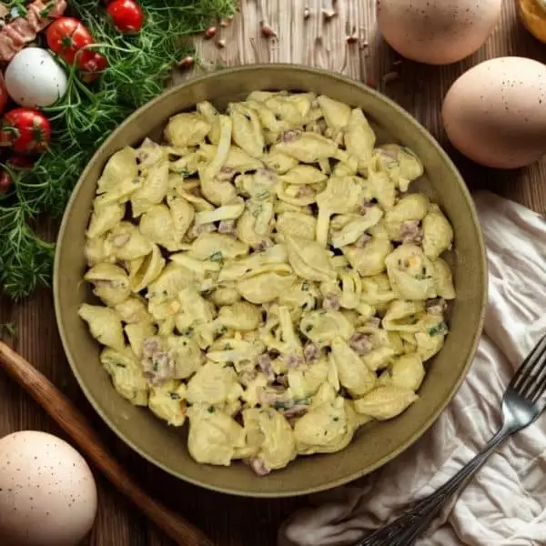Salade de coquillettes et de jambon