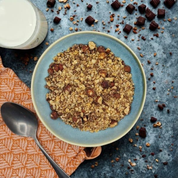 Granola gourmand au Chocolat et aux Noisettes