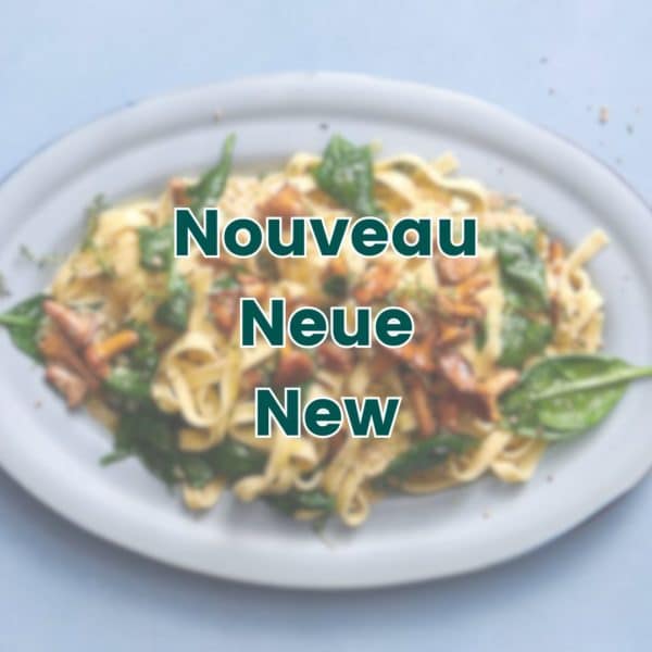 Nouilles aux champignons et aux épinards
