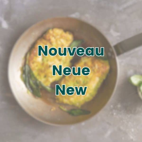 Piccata aux fines herbes, purée de carottes au lait de coco, nouilles aux champignons