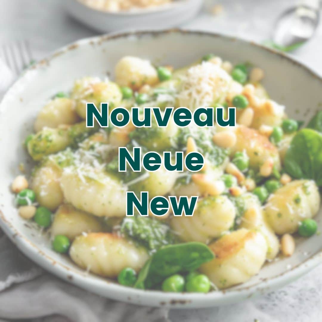 Gnocchis aux petits pois, épinards et sauce au pesto de basilic