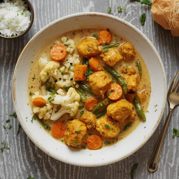 Butter Chicken und Gemüse nach indischer Art