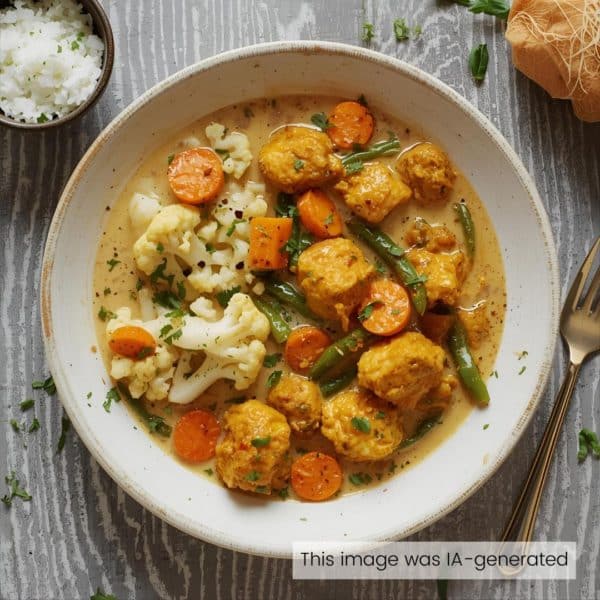 Butter Chicken et légumes à l'indienne
