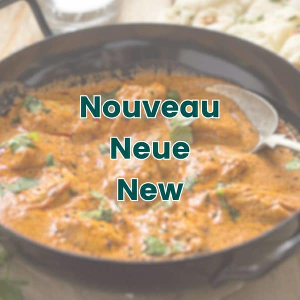 Butter Chicken, légumes à l'indienne et lentilles corail