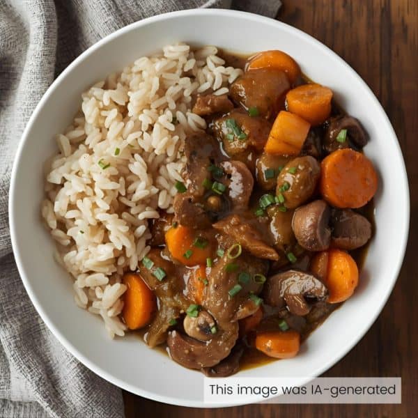 Seitan mit Pilzsauce