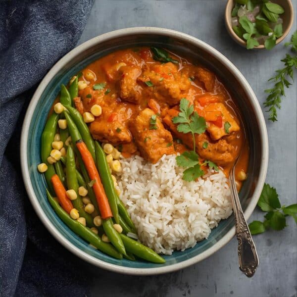 Curry rouge végétalien à la thaïlandaise