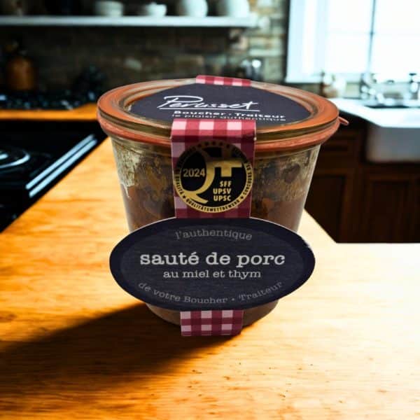 Sauté de porc au miel et thym
