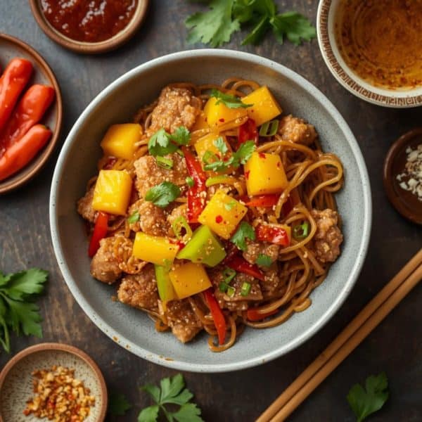Veganes süß-saures Thai-Geschnetzeltes