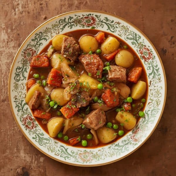 Veau Marengo et jardinière de petits légumes